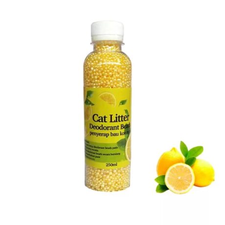 CAT LITTER DEODORIZING BEADS 250ML (Lemon)