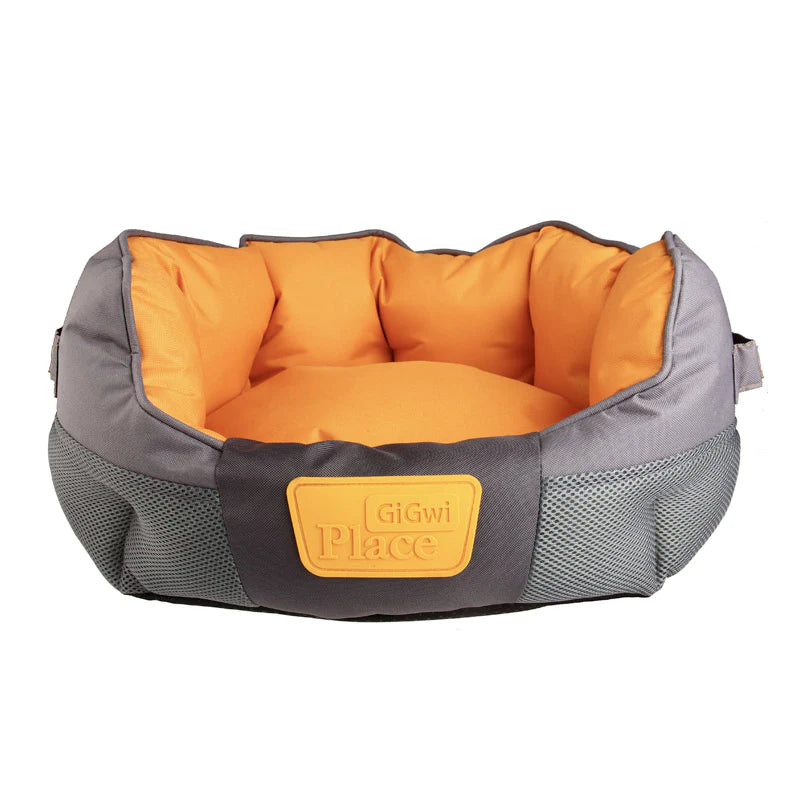 GiGwi Place Soft Bed Orange & Grey