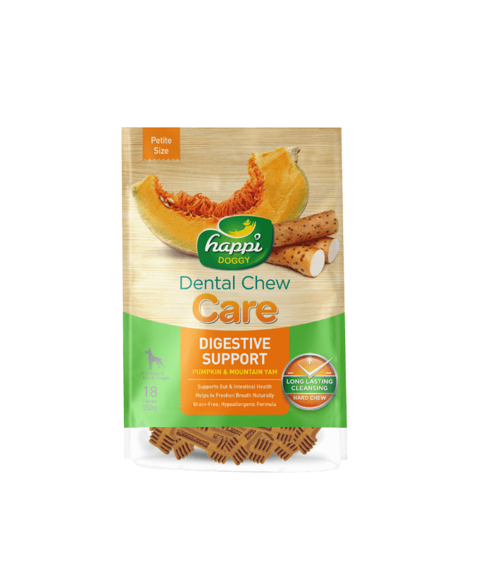 Happi Doggy Dental Chew Care-Digestive Support-2.5"(18 Pieces)-150g
