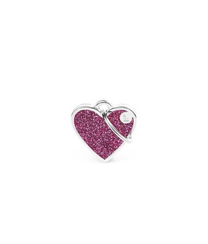 MY FAMILY SMALL HEART GLITTER PINK
