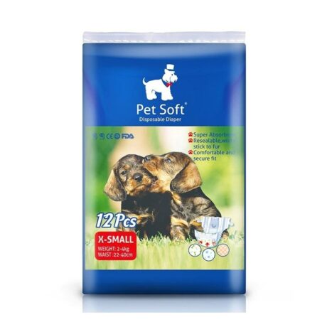 Pet Soft Disposable Female Dog Diaper XS 12pcs/bag