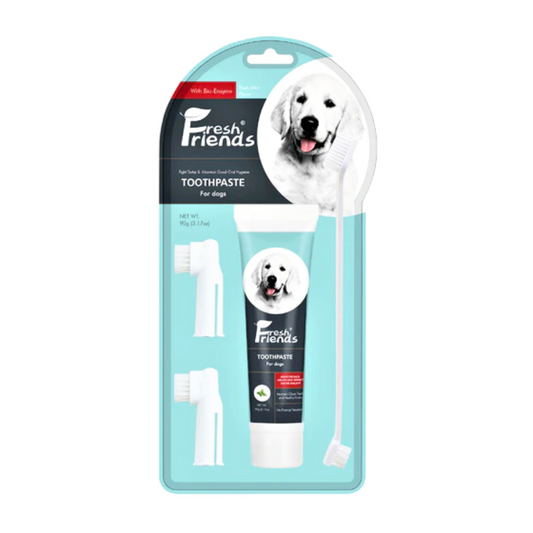 Fresh Friends Dog Dental Care Kit Mint Flavor With Bio-Enzyme-90g