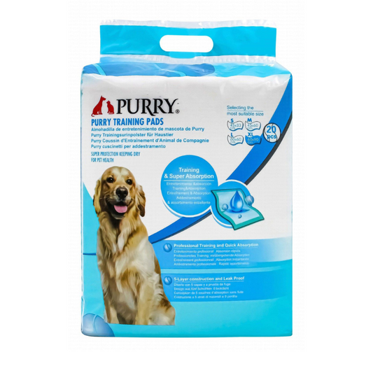 Purry Pet Training Pads Quick Absorbent , Leak Proof and 5 Layer With Floor Sticker – 60×90 cm – 20pcs