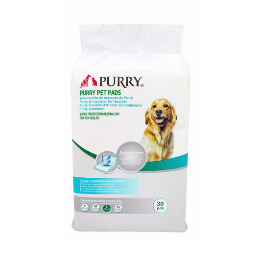 Purry Pet Training Pads Quick Absorbent , Leak Proof and 5 Layer With Floor Sticker – 60×60 cm – 30pcs