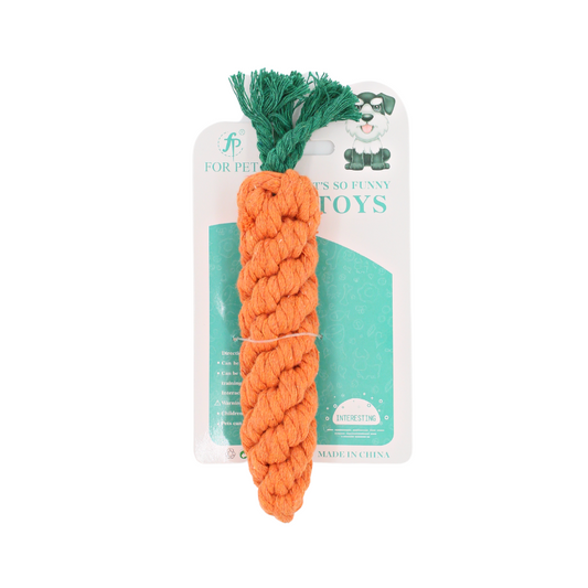 FOR PET COTTON CARROT HEMP ROPE TOY FOR DOGS ,SIZE: 24*3.5*3.5cm