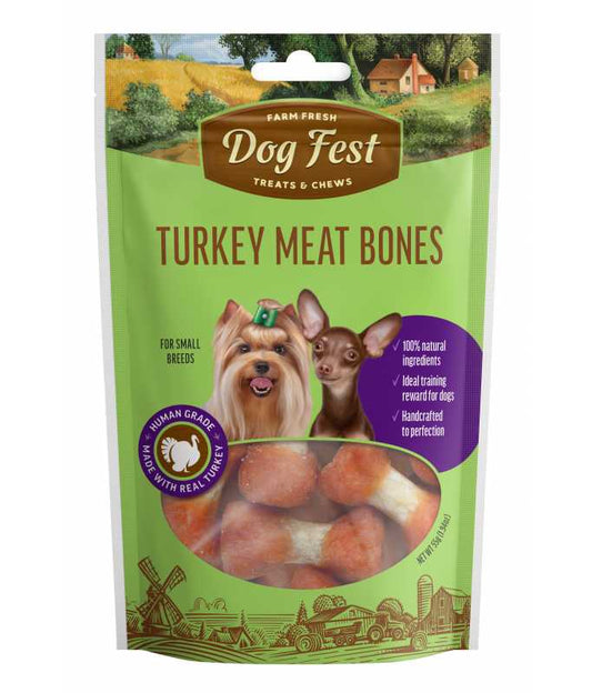 Dog Fest Turkey Meat Bones For Small Breeds