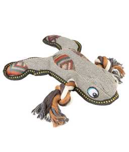 Duvo+ Canvas Frog 30x27x7cm, Grey