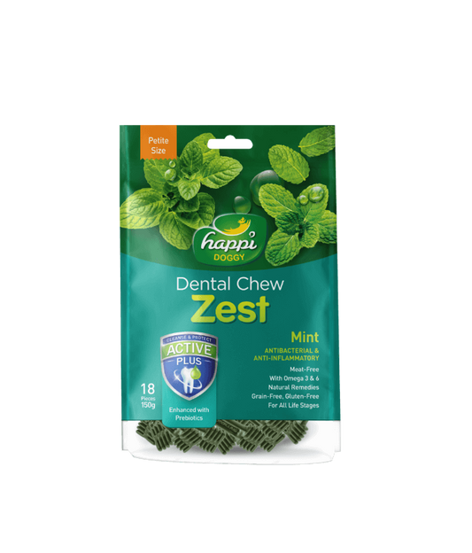 Happi Doggy Dental Chew Zest-Mint-2.5" (18 Pieces)-150g