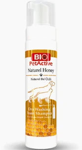 Bio Pet Active Natural Honey Dry Washing Foam Pet Shampoo, 200 ml