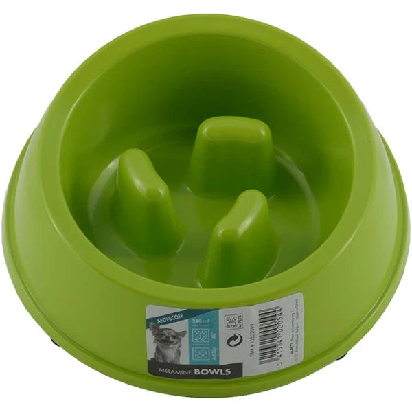 M-Pets Melamine High black slow down bowl 450ml