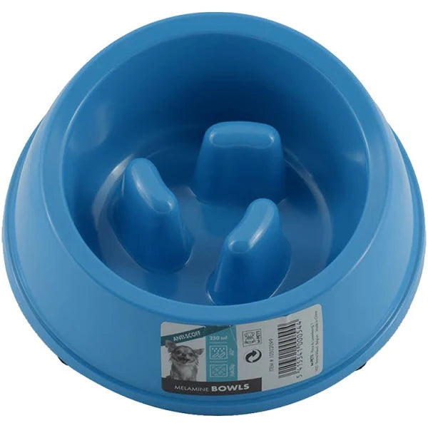 M-Pets Melamine High black slow down bowl 450ml